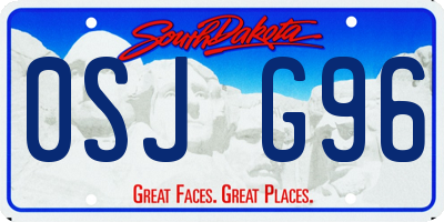 SD license plate 0SJG96