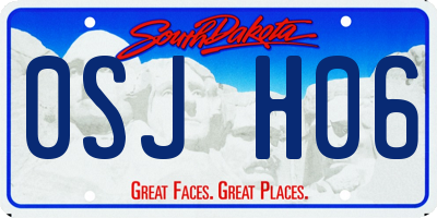 SD license plate 0SJH06