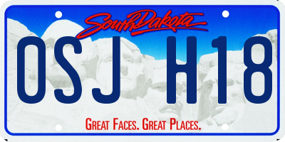 SD license plate 0SJH18