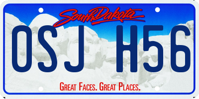 SD license plate 0SJH56