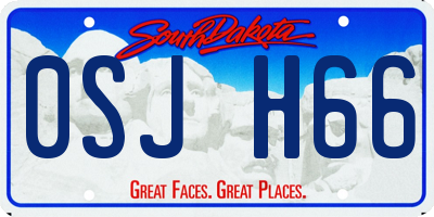 SD license plate 0SJH66