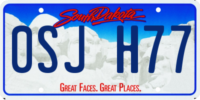 SD license plate 0SJH77