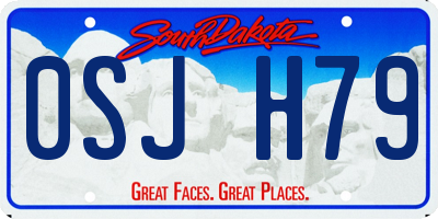 SD license plate 0SJH79