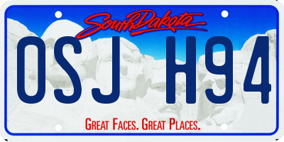 SD license plate 0SJH94