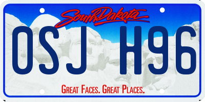 SD license plate 0SJH96