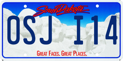 SD license plate 0SJI14