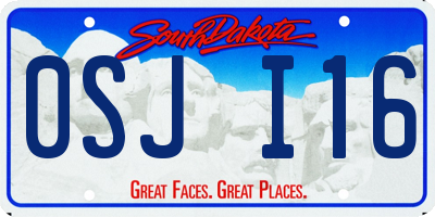 SD license plate 0SJI16