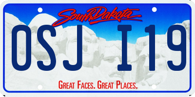 SD license plate 0SJI19