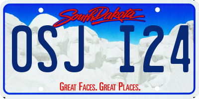 SD license plate 0SJI24