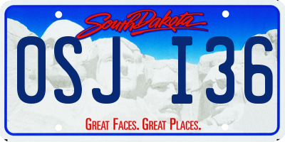 SD license plate 0SJI36