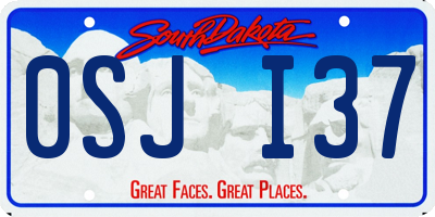 SD license plate 0SJI37