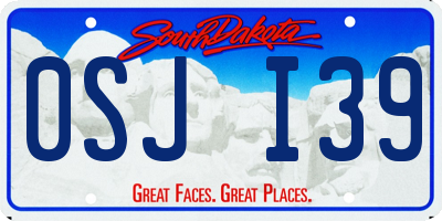 SD license plate 0SJI39