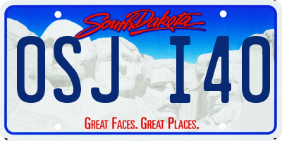 SD license plate 0SJI40