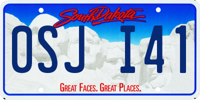SD license plate 0SJI41