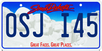 SD license plate 0SJI45