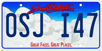 SD license plate 0SJI47