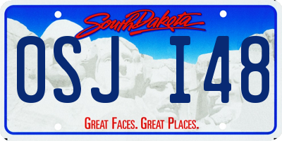 SD license plate 0SJI48
