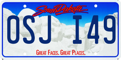 SD license plate 0SJI49