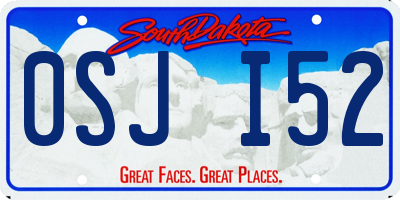 SD license plate 0SJI52