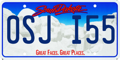 SD license plate 0SJI55