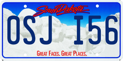 SD license plate 0SJI56