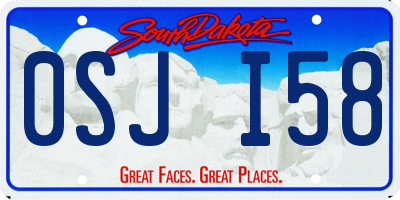 SD license plate 0SJI58