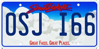 SD license plate 0SJI66