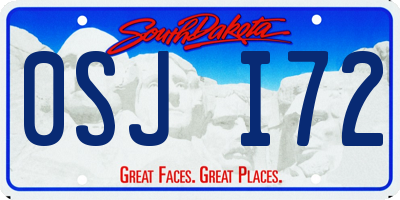 SD license plate 0SJI72
