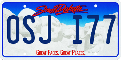 SD license plate 0SJI77