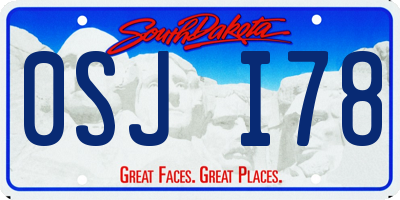 SD license plate 0SJI78