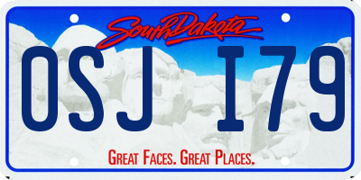 SD license plate 0SJI79