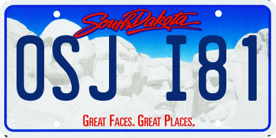SD license plate 0SJI81