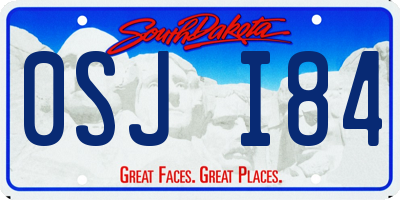 SD license plate 0SJI84