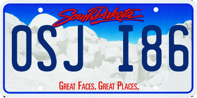 SD license plate 0SJI86