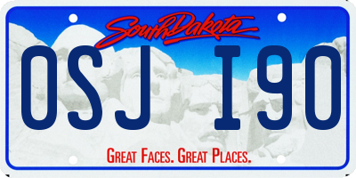 SD license plate 0SJI90