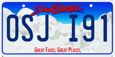 SD license plate 0SJI91