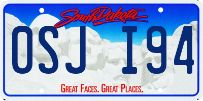 SD license plate 0SJI94
