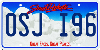 SD license plate 0SJI96
