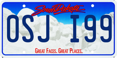 SD license plate 0SJI99