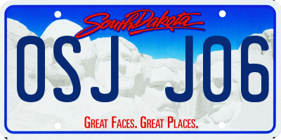 SD license plate 0SJJ06