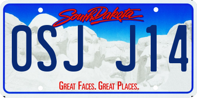 SD license plate 0SJJ14
