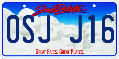 SD license plate 0SJJ16