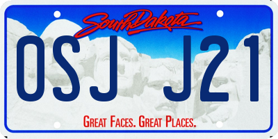 SD license plate 0SJJ21