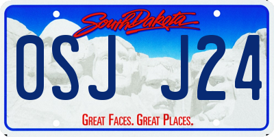 SD license plate 0SJJ24