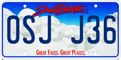 SD license plate 0SJJ36
