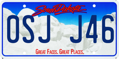 SD license plate 0SJJ46