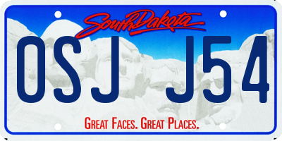 SD license plate 0SJJ54