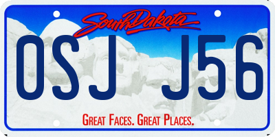 SD license plate 0SJJ56