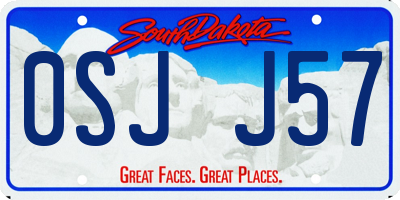 SD license plate 0SJJ57