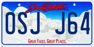 SD license plate 0SJJ64